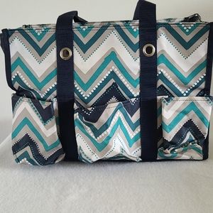 Zip-top organizing utility tote